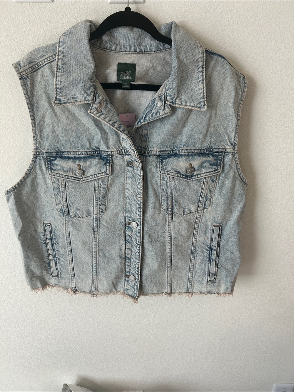 wild fable Light Wash Denim Sleeveless Vest